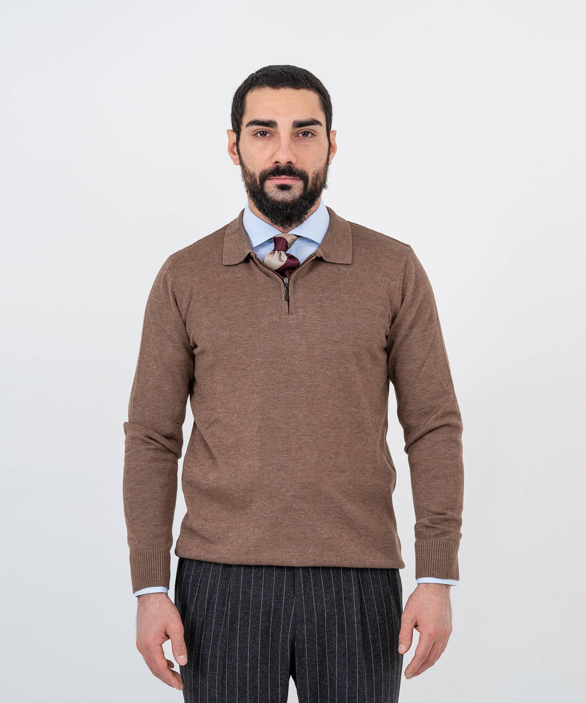 Поло цвета капучино