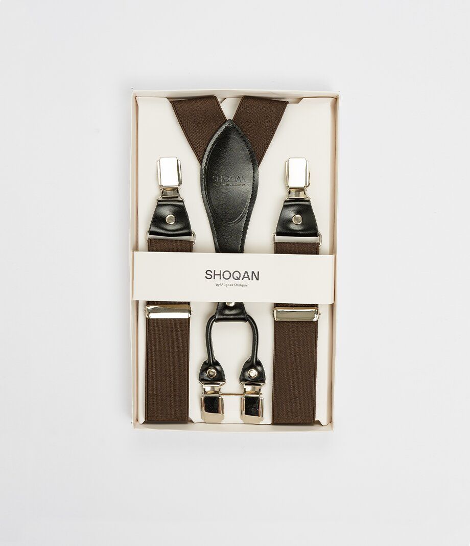 Коричневые подтяжки