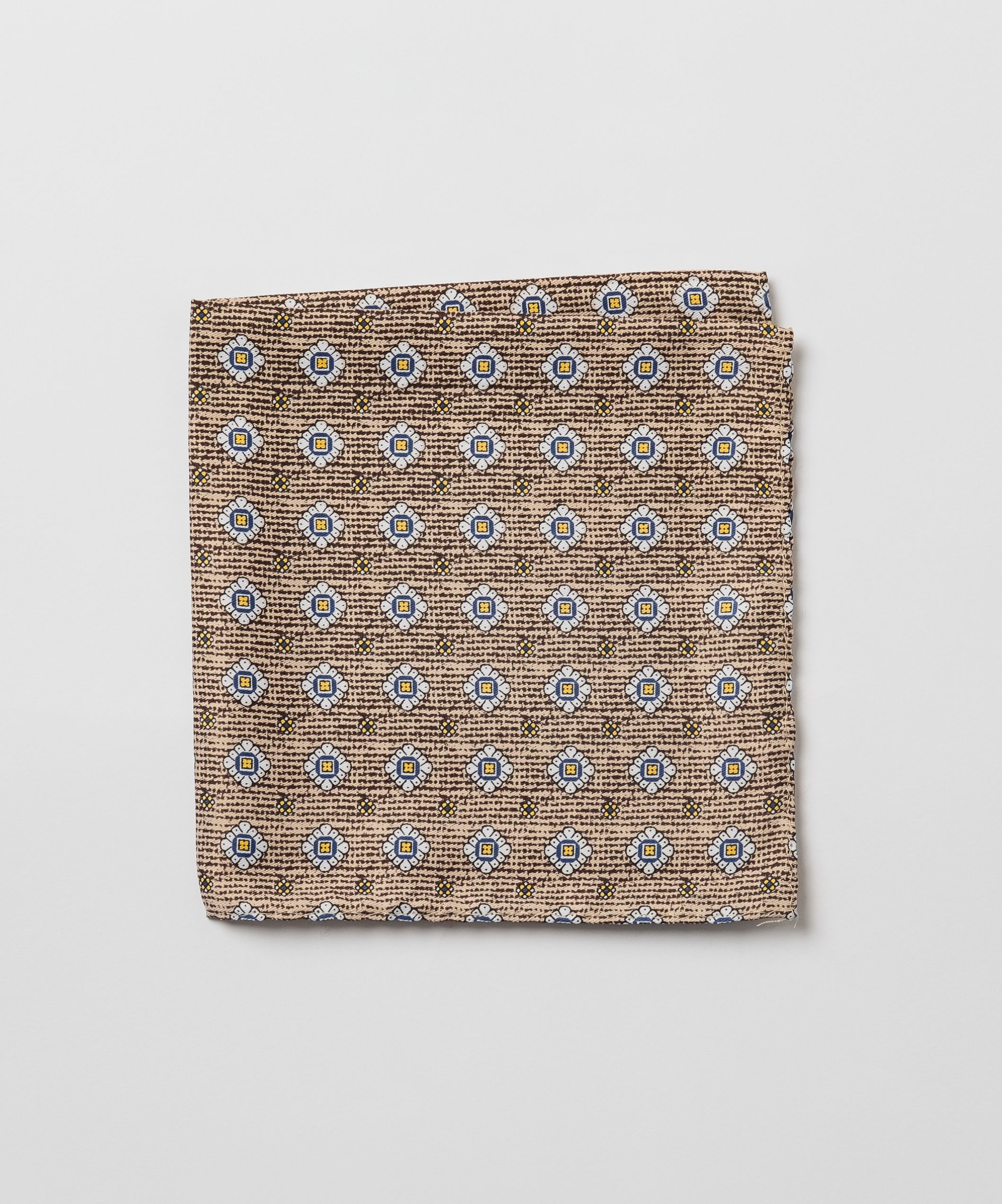 Бежевый платок-паше с принтом