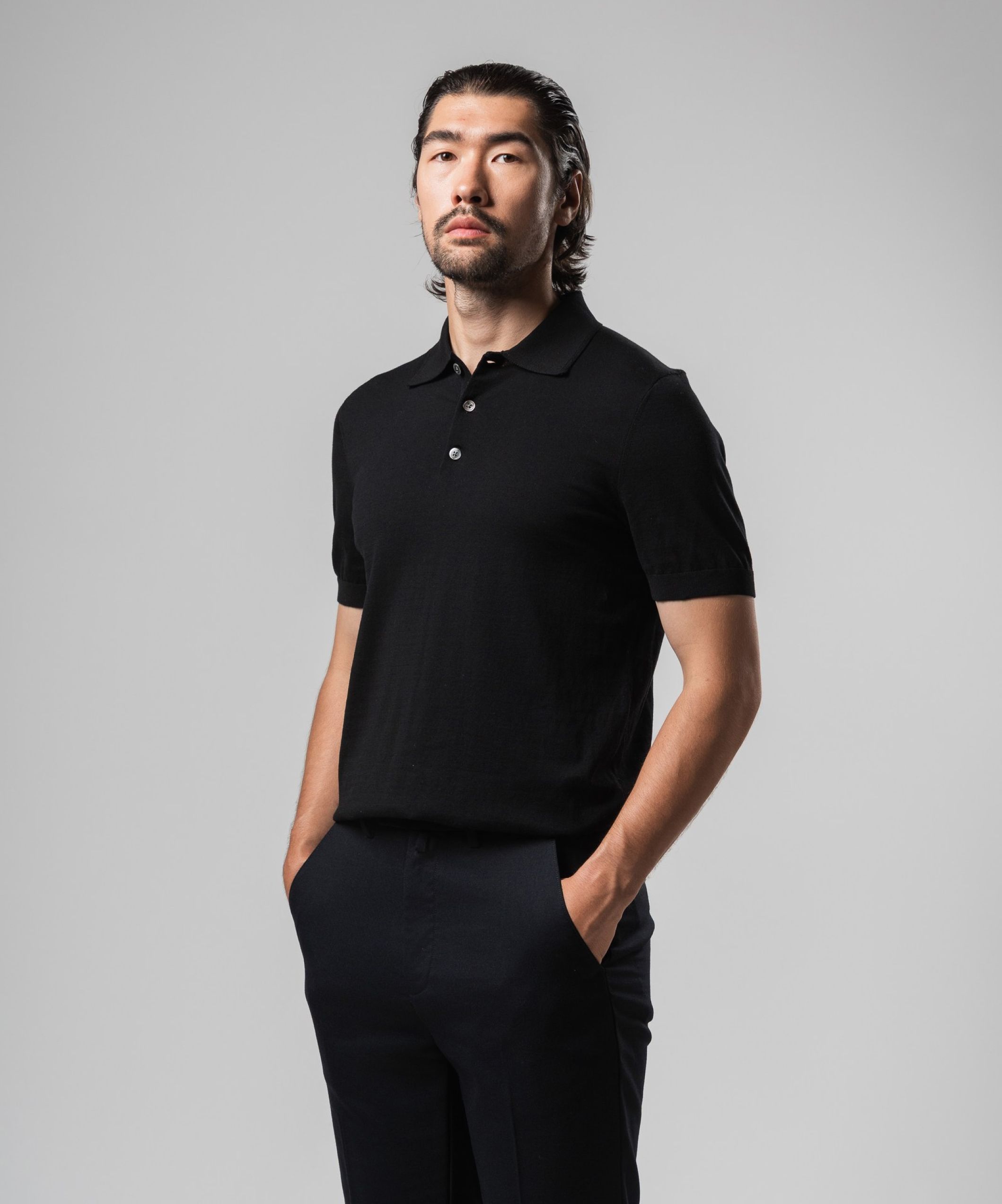 Поло на пуговицах из хлопка