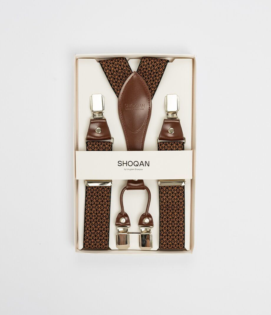 Черные подтяжки с узором