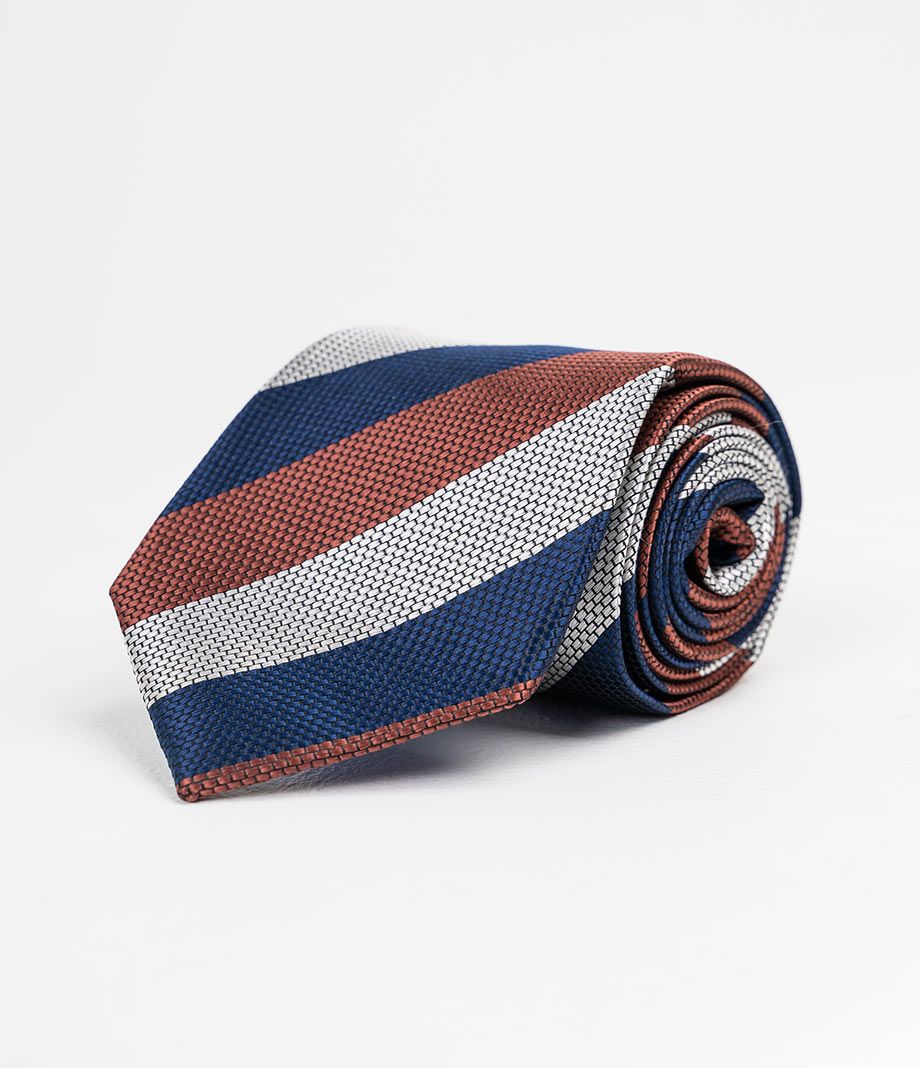 Фактурный трехцветный галстук
