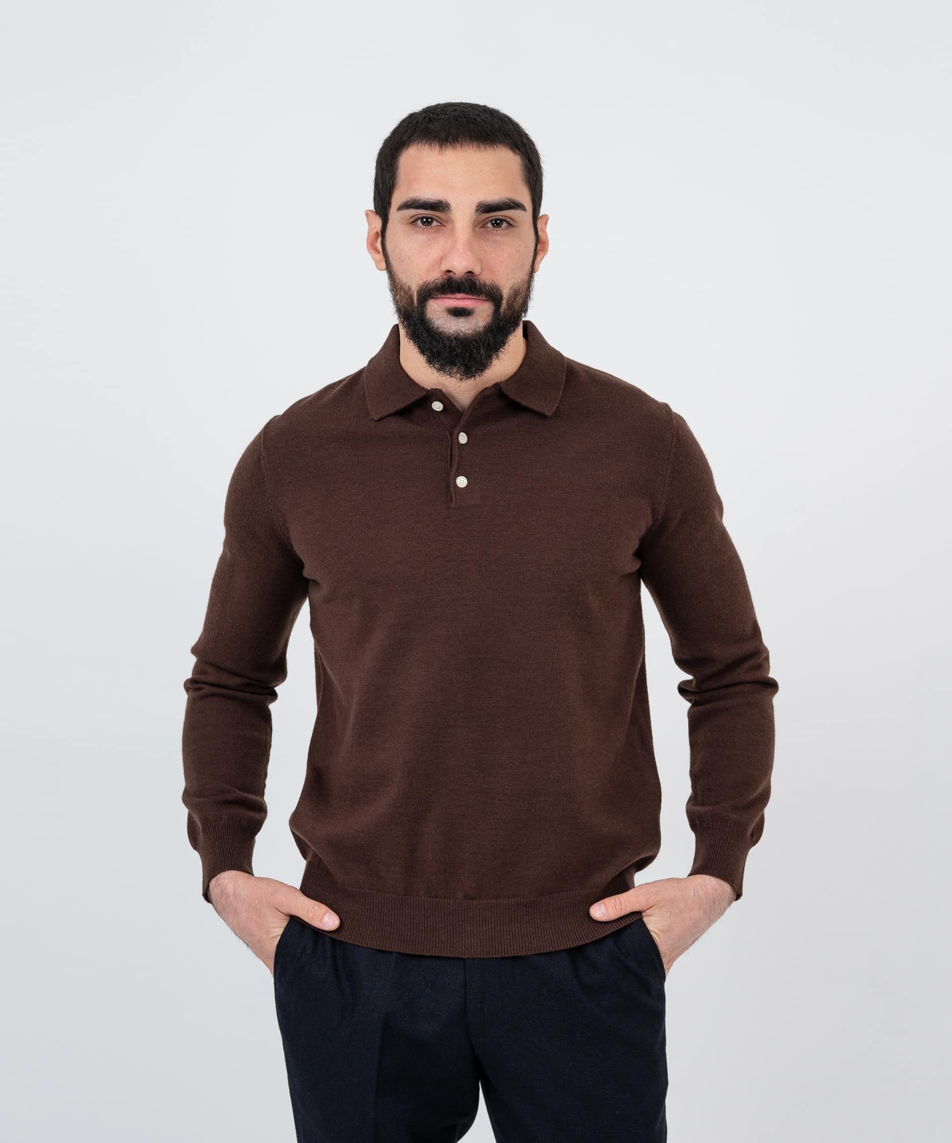 Коричневое поло