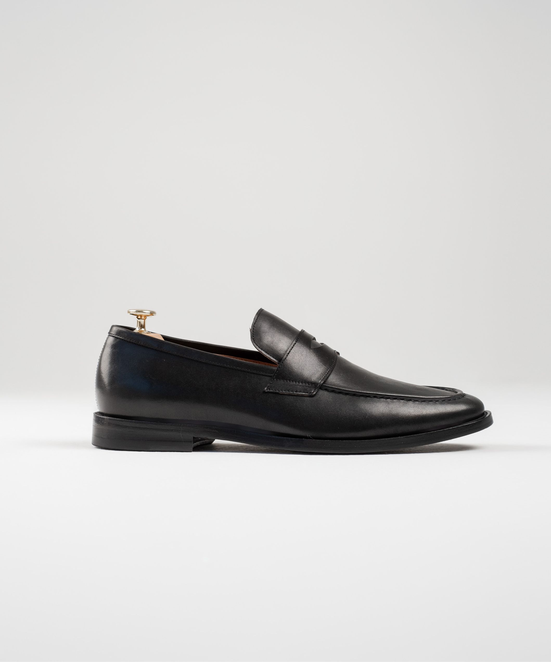 Черные кожаные пенни-лоферы